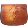 Genuine Leather Bag with Moulded Horse design for women